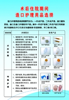 术后住院期间造口护理用品选择图片