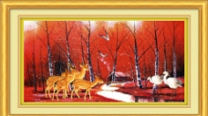 风景油画 红树林图片