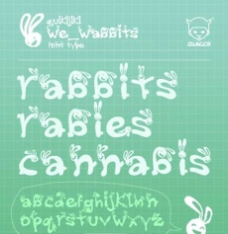 创意兔子英文字体