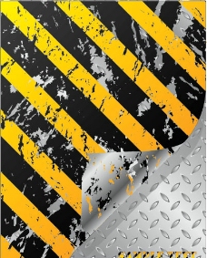 黄色背景警示纹样背景矢量素材图片