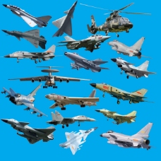 各种军用飞机PSD分层素材