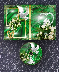 婚礼录像dvd封面模板设计图片