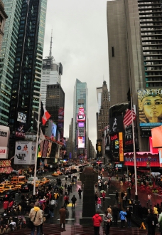 名牌车纽约时代广场街景图片