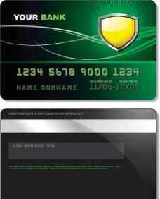 名片模板信用卡矢量素材图片