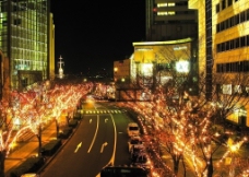 节日日本神户圣诞节之夜图片