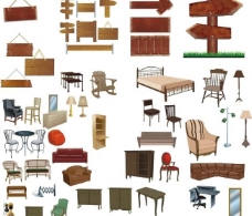 现代生活之日式IKEA家具矢量指示牌家具图片
