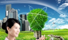 发电节能低碳海报图片