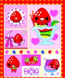 草莓糖果图片