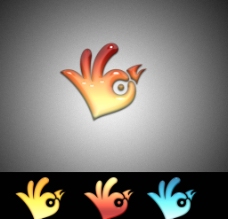 手 OK手势 鸟logo图片