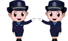 psd源文件卡通女警察图片