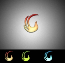 凤凰 水晶 Logo 设计图片