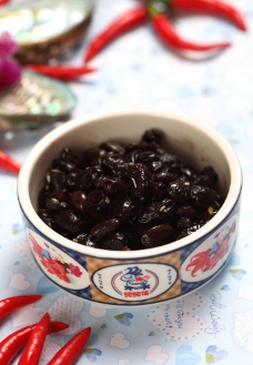 韩式小菜拌黑豆图片