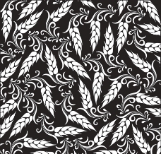 小麦黑白麦穗花纹底纹图片