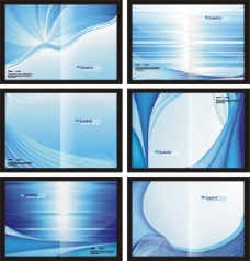 企业画册蓝色科技产品封面封皮设计模板