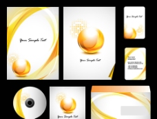 橙色动感线条 企业vi画册封面图片