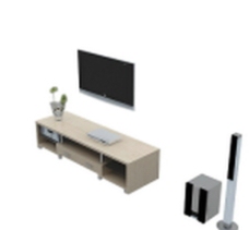 3D家电模型3D家具组合模型简洁风格的电视墙模型图片