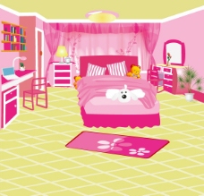 小户人家粉色房间图片