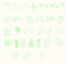 水果蔬菜蔬菜和水果矢量图片