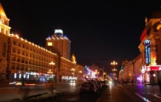 满洲里 第五大街 夜景图片